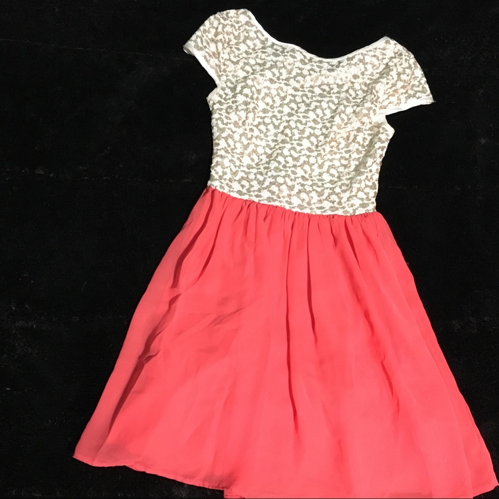 Salmon Knee length dress